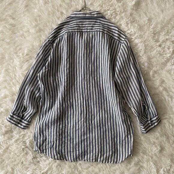 Archive Cotton Check Shirt M  White /Navy - Picture 2 of 5